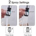 2 Mode Kitchen Faucet Water Stainless Steel Shower Saving High Pressure Nozzle Tap Adapter Bathroom Sink Spray Bathroom Shower 360 Degree. 
