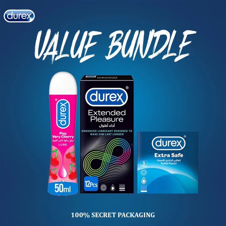 Durex Pack Of 3 Extended Pleasure Extra Safe And Cherry Lubricant 50ml durex-pack-of-3-extended-pleasure-extra-safe-and-cherry-lubricant-50ml