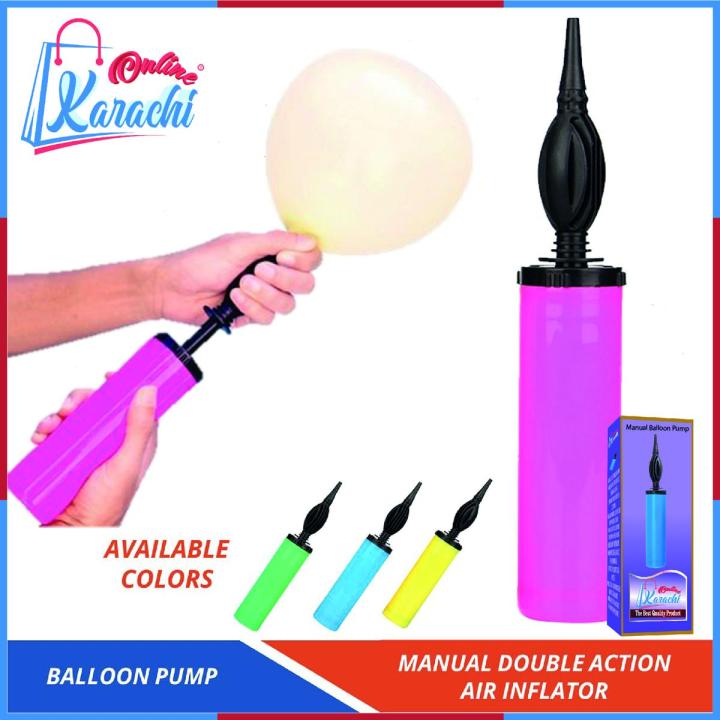 Online Karachi - Manual Balloon Pump Hand Held Plastic Balloon Pump Party Birthday Balloons Accessories Inflator Hand Push Air Pumps