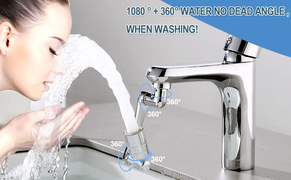 Universal Rotating Faucet Extender