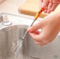 Manual Egg Mixer with Ceramic Handle Stainless Steel Mini Hand Whisk Beater Stirrer Small Blender Kitchen Cooking Tools. 