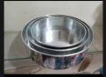 cakepan cake mold set 3 pieces silver color 6,7,8 inches cakepan silver color. 