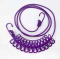 portable portable cloth line with 12 clips ,portable clothing rope. 