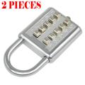 2 Pieces Digit Combination Padlock Push Password Lock for GYM Locker Drawer Cabinet Door DIY Hardware. 