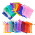 50pcs/Bag Adjustable Drawstring Organza Bags Jewelry Packaging Bags Candy Wedding Bags Wholesale Gifts Pouches. 