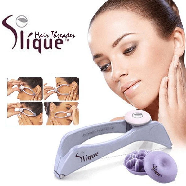 Sildne Threading Tool, Facial Hair Threading System, Eyebrow Face and Body Hair Threading & Removal System, New Painless Hair Removal Machine, Slique Eyebrow Face & Body Hair Remover, Face Threading Tool, Original Slique Hair Removal Kit