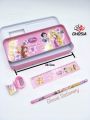 Kids Favorite Character Geometry Box With Themed Stationery Set For School Students, Children, Kindergarteners - 993Y. 