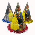 BEAUTY AND THE BEAST THEME BIRTHDAY PARTY CAPS - PACK OF 10 PARTY CAPS - BEAUTY AND THE BEAST BIRTHDAY CAPS. 