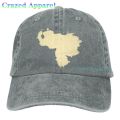【LuckyBabyFans Store】Unisex Baseball Cap,Venezuela Map Gold Dictator,Concise Style Cotton Adjustable Back Cowboy Hat. 