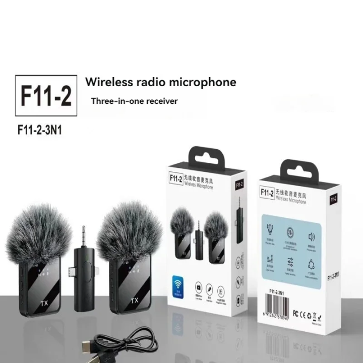 F11%202:1%20Wireless%20Microphone%20for%20iPhone,%20Android,%20and%20Camera%20-%20Image%202
