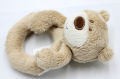 Rattle Plush Winnie Grasping Ring Circle Stuffed Animal Toy Lovey for kids rattle stuffed toy. 