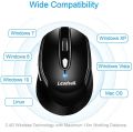 LeadsaiL Wireless Computer Mouse, 2.4G Portable Slim  Mouse Less Noise for Laptop Optical Mouse with 6 Buttons. 