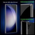 IMBZBK [4+4 Pack] UV for samsung galaxy S23 Ultra Screen Protector Tempered Glass Accessories 4 Pack UV Glass with 4 Pack camera lens Protector samsung S23 Ultra Case Friendly Fingerprint suitable. 