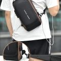 Martin Hub Fashion Sling Bag With Combination Lock, USB Charging Port, Water Proof, Anti Scratch Shoulder Bag, Crossbody Bag Chest Bag. 