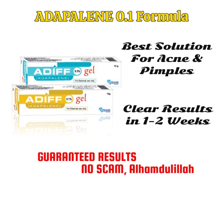 ADIFF ( Adaphalene 0.1 Gel) - Acne Pimple Solution Gel - Best For Acne and Pimples - Guaranteed Results
