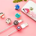 (Pack of 5) Cartoon USB Cable Earphone Protector For iPhone/Samsung Charging Line Data Cable Protection. 