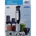 Anex AG-130 Deluxe Hand Blender - Black & Silver with 2 Years Brand Warranty. 