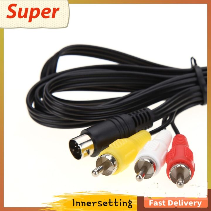 %E3%80%90inn%E3%80%91New%20Professional%20Black%201.8%20m%203%20RCA%209%20pin%20Audio%20Video%20AV%20Cable%20for%20Sega%20Genesis%202%20or%203%20-%20Image%204