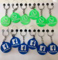 Pack Of 12 High Quality Rubber Key chain Soft Rubber Keychain Custom Key chain. 
