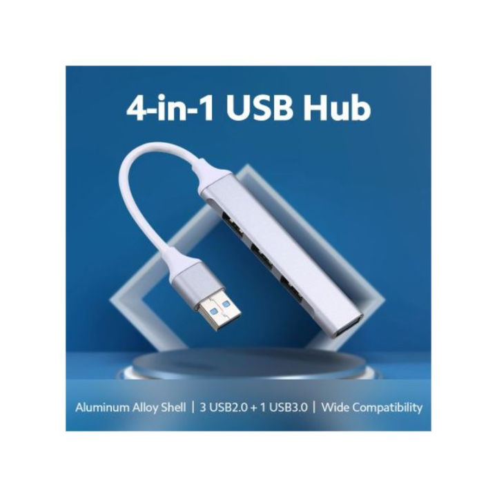 Aluminium Shell Portable 4 Ports USB 3.0 Adapter | Daraz.pk