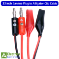 33-inch Banana Plug to Crocodile Clip Lead For Multimeter Probe Alligator Cilp to AV Banana Plug Test Lead DC Power Supply Tester Cable Tool DIY By Electrica. 