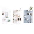 No Nails Floating Shelves Wall Mount Pegboard Organizer Storage Racks Plastic Diy For Living Room Kitchen Bathroom. 