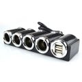 4in1 Car Cigarette Lighter Splitter Plug Adapter Charger Socket DC 12V/24V Doul USB Multi Socket Power Charger Adapter. 