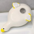 Duck Shape Ceramic Soap Box Cartoon Soap Dish Drainable Soap Holder Container Bathroom Accessories. 