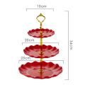 European-style Fruit Plate Emerald Green Three-layer Cake Plates Candy Dessert Multi-layer Tray Afternoon Tea Snack Stand Household. 