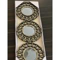 3 piece wall mirror for wall decorations home decoration ,pics are original. 