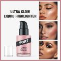 FORT Liquid Highlighter for Face Makeup - Shimmer & Glitter Highlighter | Illuminator Makeup, Illuminating Highlighter, Glitter & Shimmer Highlighters Pink Silver Gold Color. 