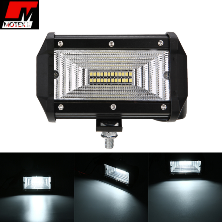 Ultra Bright 24 LED Pods With Reflector Walls 36 Watts Power Light, Work Light 5 inch 32W Flood LED Light Bar Row LED Work Lights Waterproof Driving Fog Lights for Motorcycle,Jeeps, Cars, Eg Ybr, Honda, Suzuki etc -  Motex Auto Line
