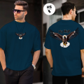 Fly high eagle print Drop shoulder T-shirt. 