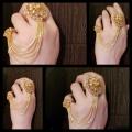 Gold Plated double Finger ring. 