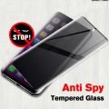 Samsung Galaxy S21 Plus Ultra 3D Curved Privacy Protective Tempered Glass Film / 9H Hardness Full Coverage Anti Spy Peep Tempered Glass Screen Protector. 