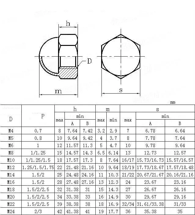Stainless%20Steel%20Cap%20Nuts%20Size%20:%20M3,M4,M5,M6,M8,M10%20(Pack%20of%2025)%20-%20Image%204