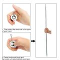 Telescopic Stick Metal Magic Wand Portable Martial Arts Show_Retractable Magic Wand Stick Elastic Telescopic Rod Magician Stage Metal Stick - Silver 1.1m. 