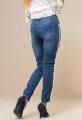 Ignite Womens Side Fringe Slim Fit Jeans - Mid Blue. 