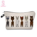 Delicate Crafts Hanging Hole Cosmetic Bag Smooth Zipper Vicuna Print Large Capacity Beauty Handbag for Vacation. 