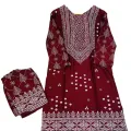 Stitched Chunri 2Pc Dress For Women Summer Linen Fabric Casual Traditional Style Multiple Color. 