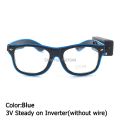 【Simple 3C】Design DJ Sunglasses Neon Glasses Mini 3V Steady on Inverter without Wire Convenient LED Glasses for Party Props. 