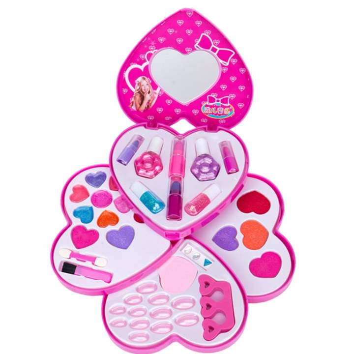 Fairy Princess Makeup Fashion Beauty Pretend Playset For Kids Girls Make Up Set Toys Professional Princess Makeup Tools Kit For Your Princess Best Birthday Gift