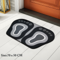 Foot Shape Bath Mat Water Super Absorbent Non-Slip, Water Absorbent Anti Slip Floor Carpet for Bathroom, Shower Room, Tub, Entryway, Kitchen, Sink Size: 70 x 50 CM. 