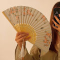 New Chinese style folding fan, ancient style, summer Hanfu female cheongsam dance fan, portable photo, Chinese style folding fan. 