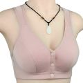 Wide Strap Front Open Non Padded Non Wired Maternity Nursing Bra for Women's Size 36B to 44B , Colors Beige, Pink, Tea Pink. 