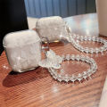 【NShisasN】Crystal Butterfly Pendant Bead Bracelet Earphone Case for Apple airpods 1/2 /3 For Airpods Pro 2nd Earphone Case With Keychain. 