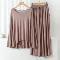 Nightwear Loose Sleeves T Shirt with Palazzo Trouser Suit for Women and Girls. 