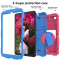 For Samsung Galaxy Tab A 8.4 (2020) Shockproof Two-Color Silicone Protection Case with Holder. 