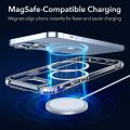 Atouchbo iPhone 13 Pro Max Air Armor Rugged TPU Case with Halolock Magnetic Ring for MagSafe Enabled Charging – Clear. 