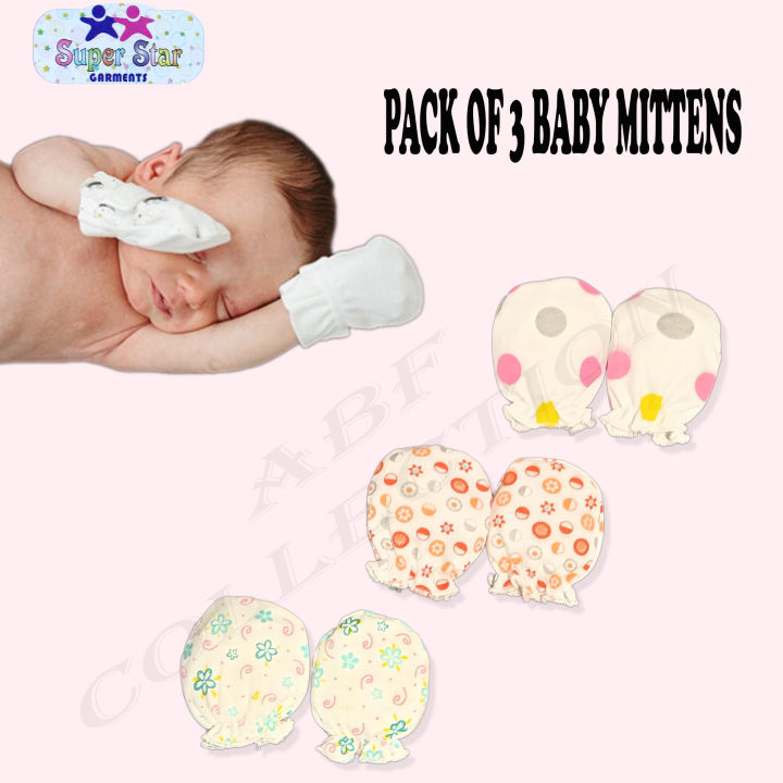 Pack%20Of%203%20Pair%20Of%20Soft%20Baby%20Mittens%20For%20New%20Born%20-%20Infant%20Gloves%20-%20(0-3%20Months)%20-%20Multicolor%20Unisex%20-%20Image%202